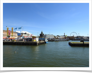 Entering the harbor in Helsinki.