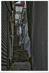 Once again, steep stairways to homes.