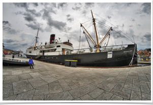 The Rogaland WWII freighter being restored.